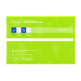 Lotisuefs Lotion Facial Tissues, Soft Lotion Tissues, 4 Packs, 60 Sheets per Pack, 4-Ply, Soft & Travel Size, Ideal for Car, Office, Kitchen & Home Use, Moisturizing, and Gentle on Sensitive Skin