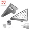 Hydroware Triangle Shower Drain - Stainless Steel Triangular Shower Floor