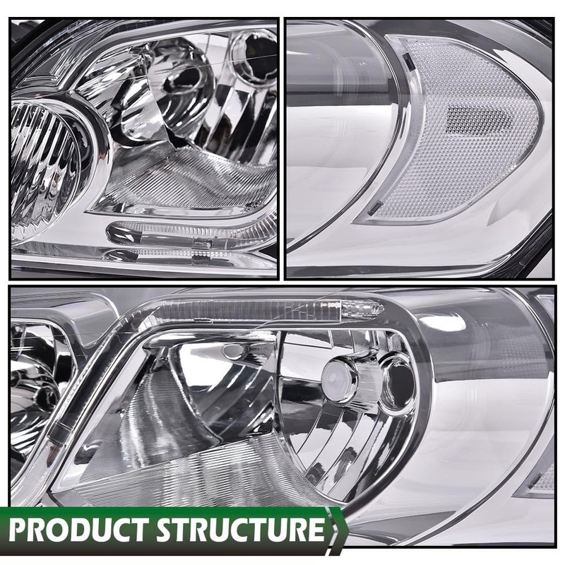 LQI LED Headlight Assembly Lamps Compatible with Chevy Impala 2006-2013/