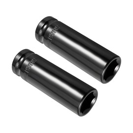 CoCud 6-Point Deep Impact Socket, 1/2-Inch Drive 17mm Socket, CR-V Spindle Axle Nut Impact Socket - (Applications: for Household Maintenance), 2-Pieces