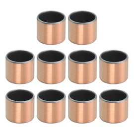 sourcing map 10 Pcs Sleeve Bearing 1/2" Bore x 19/32" OD x 1/2" Length Plain Bearings Wrapped Oilless Bushings Self-Lubricating Bushings for Sliding Parts of Machinery