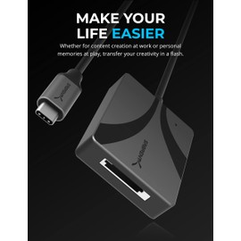 SABRENT CF Express Type A Card Reader, Fast 10Gbps Memory Card Reader, USB Type C 3.2x2 Card Slot Adapter, Compatible with Windows Mac Linux Android iOS, Plug & Play (CR-CFXA)