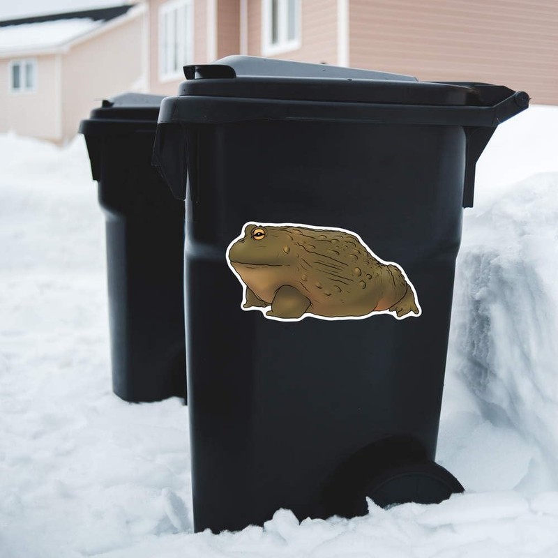 Extra Large 460mm 'African Bullfrog' Permanent Sticker Decal for Cars/Windows/Bins/Walls