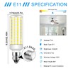Megereet JDE11 120V 50W Halogen Candelabra Bulb Equivalent,E11 Led Bulbs