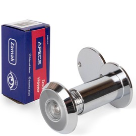 APECS Door Viewer with Privacy Screen for Door 35-60 mm Hole Diameter 16 mm Chrome Colour Door Viewer Cover Model 6016/35-60-CR