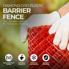 Four Seasons Courtyard Barrier Fence with Diamond Grid Plastic for Animal Confinement for Small Animal Confinement and Plant Growth Support, Red