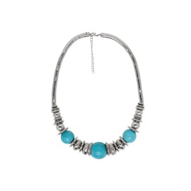 MERSADA Ethnic Bohemian Style Necklace with Beads, 50% Metal Alloy; 40% Plastic; 10% Artificial Stone