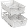 Simple Houseware 2 Tier Bathroom Organizer Tray Pull-Out Sliding Drawer,