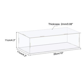 MECCANIXITY Acrylic Display Case Box Clear Dustproof Protection Showcase 10x4.3x4.3 Inch for Collectibles Display