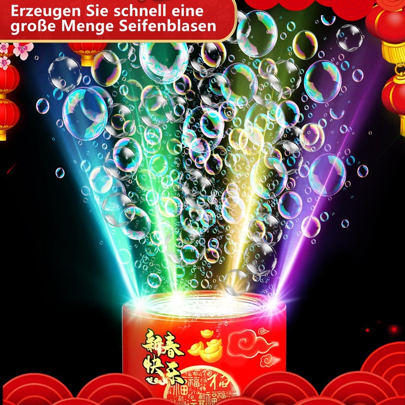 Fireworks Bubble Machine, Pack of 2, 13-Hole Design, Automatic Fireworks