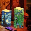 Ystardream Van Gogh Starry Night Flameless Candles Plastic Moving Flickering