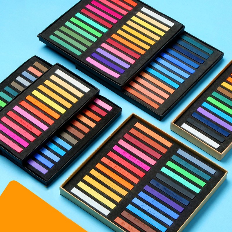 Square Pastel Set 12/24/36/48 Colors Soft Dry Pastel Artist Chalk