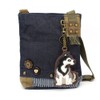 Siberian Husky Patch Cross-Body Women Handbag, Canvas Messenger Bag -