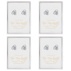 Bridesmaids Gift Set I Couldn't Tie The Knot Without You Wedding Jewelry Stud Earrings Bridesmaids Gifts Love Knot Earrings Rose Gold Proposal Gift Earring Set of 4