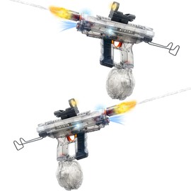 Upgraded 2 Pack Electric Water Gun for Adults Kids 26-32FT Long Range Squirt Gun Auto-Refill 800ml High Capacity Water Guns Toys with LED Light Pool Beach Outdoor Summer Gift Toys for Kids Ages 6-12