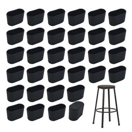 TUKEVA Pack of 32 Protective Caps for Chair Legs, Foot Caps for Garden Chairs, Chair Leg Caps for Garden Chairs, Chair Legs, Floor Protectors for Chair Legs, Patio Chairs, Outdoor, Oval Chair Legs