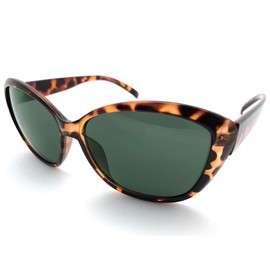 SQUARE CAT'S EYE SUNGLASS (Square Cat's Eye Sunglasses), Tortoise Shell x Green