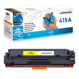 LOSMANN 415A Toner Compatible with HP 415A 415X W2032A W2032X Toner Cartridge Replacement for Color Laserjet Pro MFP M479fdw M479fnw M479fdn M479dw M454dn M454dw M479 M454 (Yellow)