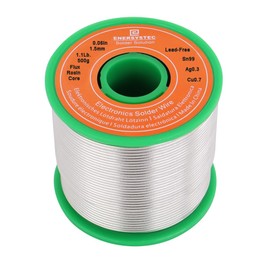 500g Solder Wire Lead Free Rosin Flux Core Diameter 1.5mm 0.06 Alloy Sn99 Ag0.3 Cu0.7 Wide Solder Gauge Unleaded Fast Melting Solder Wire No Clean Electronics Soldering 1.1 Pound Large Electric Solder
