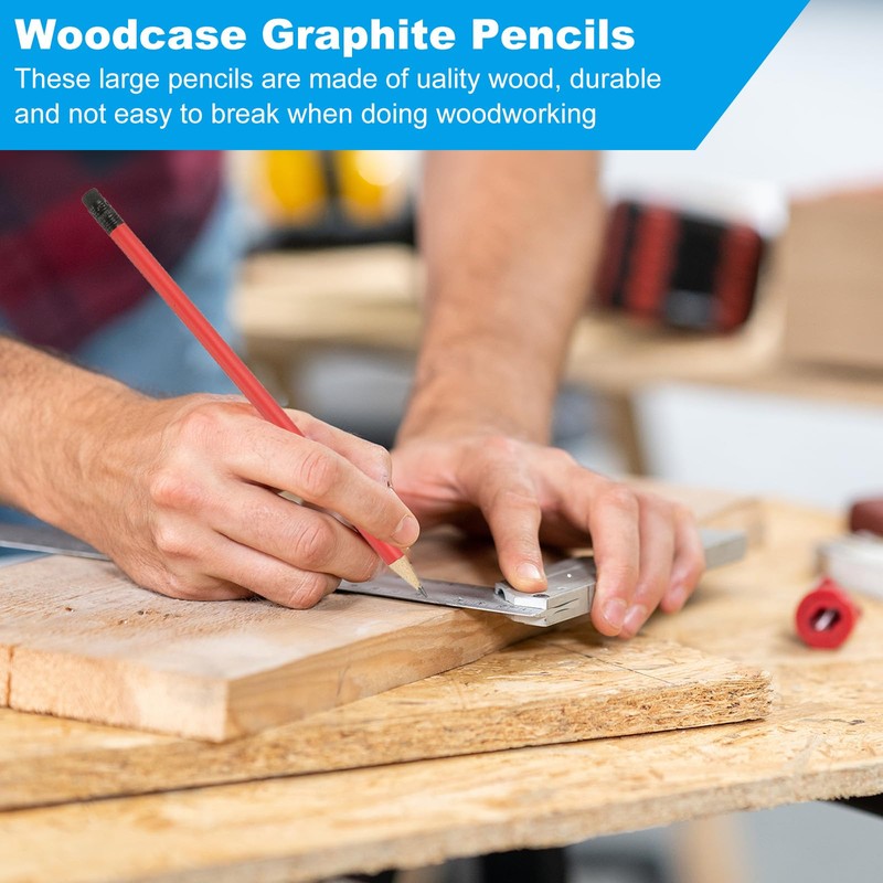 PATIKIL 24 Stück runde Graphitstifte, 17,8 cm, radierbare Riesenstifte #2