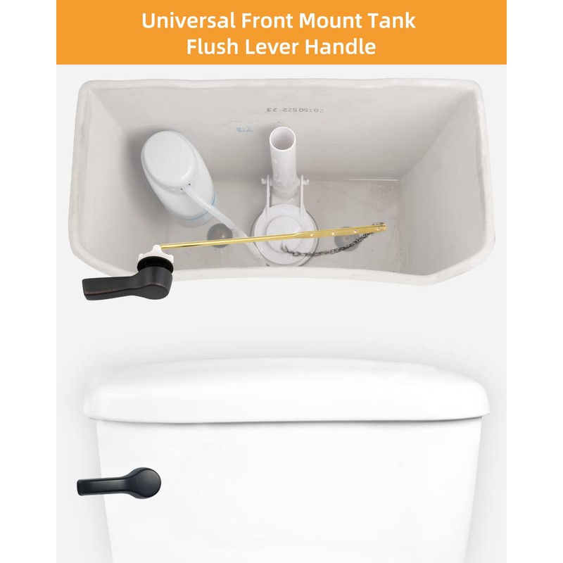 Hibbent 2 Pack Universal Front Mount Toilet Handle Tank Flush