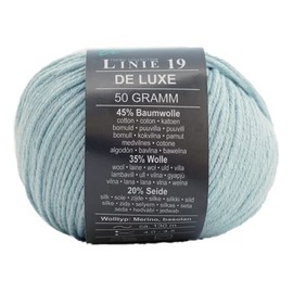 Online Line 19 De Luxe Colour 07 Light Blue, Wool with Silk, Merino Wool and Cotton