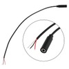 E-outstanding 3.5mm Female Jack to Bare End 2PCS Black TRS