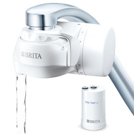 BRITA ON TAP V Water Filter System, Includes 1 Cartridge: Sustainable and Good Tasting Water Straight From the Tap, Reduces Microparticles, PFAS, Metals and Taste-Impacting