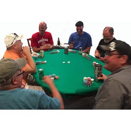 Playezze Felt Poker Table Cover - Custom Made to Order - Bonnet - with Drawstring Bloc and Bag (Green, 60 inch Round)