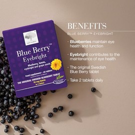 New Nordic Ltd New Nordic Blue Berry Eyebright - Natural Eye & Vision Care Supplement - 10 mg Lutein Maintains Healthy Eyes - 60 Tablets