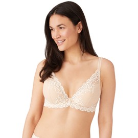 Wacoal Women's Embrace Lace Plunge Convertible Contour Bra, Naturalnude/Iv, 32DD
