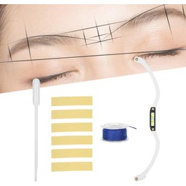 Hilo para Cejas Regla de marcador de línea profesional Herramienta de posicionamiento de tatuaje de cejas Herramienta de mapeo de de cejas con hilo de mapeo para con forma de
