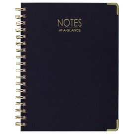 AT-A-GLANCE Notebook, 6-1/2" x 9-1/2", Ruled, 80 Sheets, Harmony Collection, Track Goals and Wins, Blue (6099-406-20)