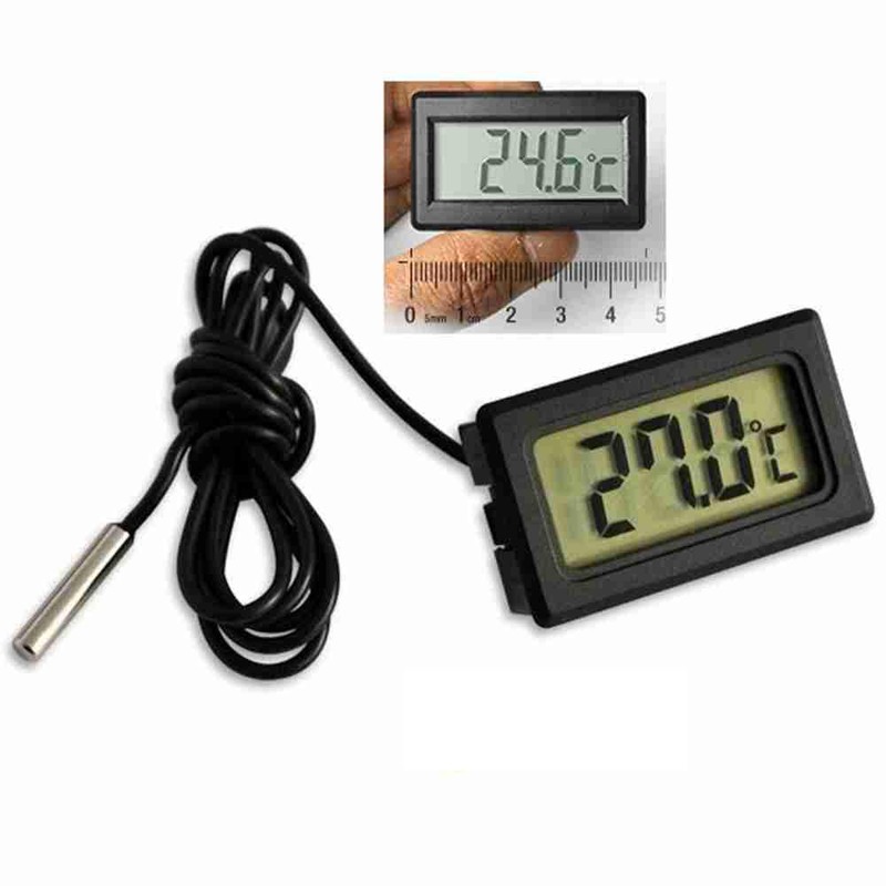 Digital Panel Mount Temperature Thermometer - LCD Display Celsius °C