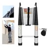 Folding Telescoping Ladder 14.4 FT, Lightweight Extension Ladder, Aluminum DIY