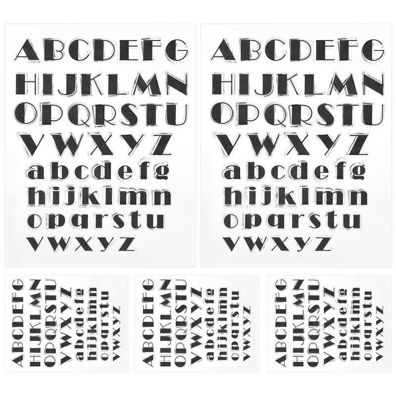 5Pcs Transparent Stamp TPR DIY Journal Scrapbooking Capital Lower Case