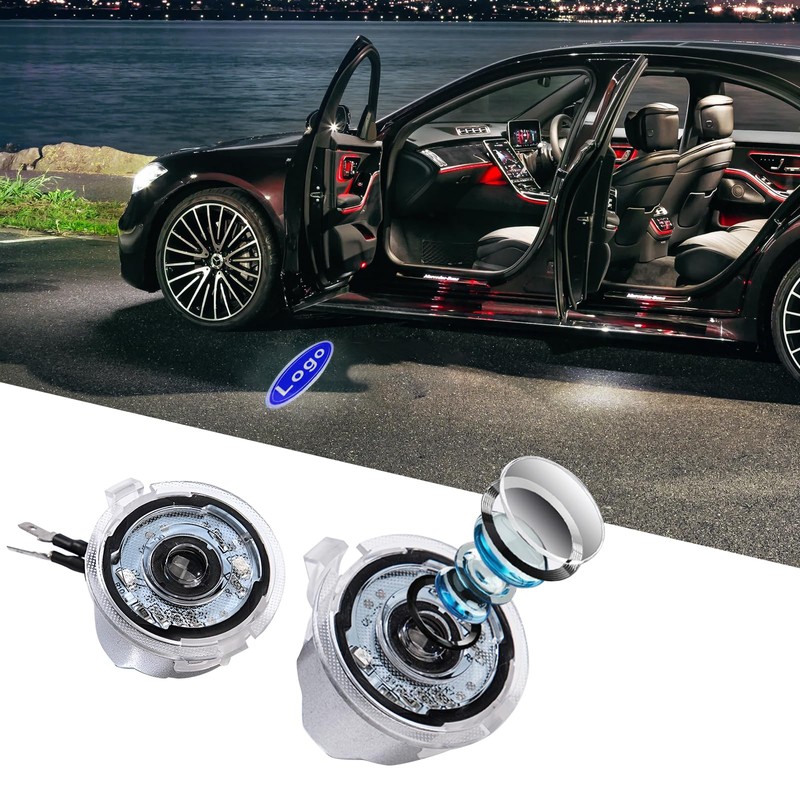 Aepiraza 2Pcs Side Mirror Puddle Ghost Light, HD LED Side