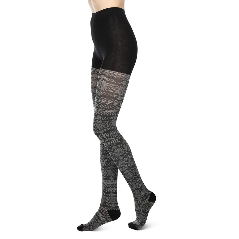 MeMoi Gradient Stripes Sweater Tights Wine Small/Medium