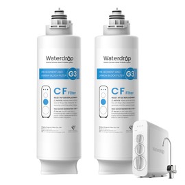 Waterdrop Waterdrop WD-G3-CF Filter, Replacement for WD-G3-W, WD-G3P600 and WD-G3P800-W Reverse Osmosis System, 6-month Lifetime, 2-Pack
