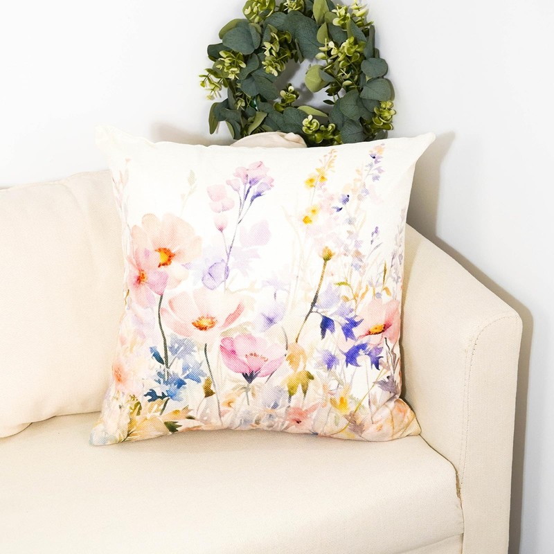 TAJWE Floral Spring Pillow Covers 18x18 Set of 2 Summer