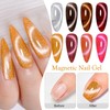 MEET ACROSS 8pcs Cat Eye Gel Nail Polish Set,Soak off
