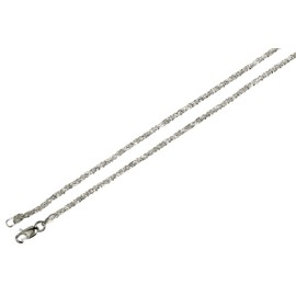 Criss-Cross-Kette aus 925 Sterling Silber diamantierte Qualitätskette aus Italien 1,4 mm von SILBERMOOS, Länge:42 cm