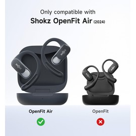 SURITCH for SHOKZ OpenFit Air Case Cover, Magnetic Locking Cases for SHOKZ OpenFit Air Open-Ear Headphones, Protective Bumper Cover with Carabiner for OpenFit Air Earbuds (2024), Yellow Sparkle