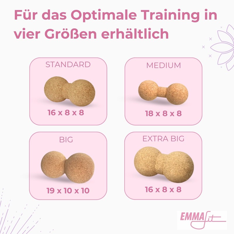 Natural Cork TwinBall for Optimal Fascia Training (Big) European Natural
