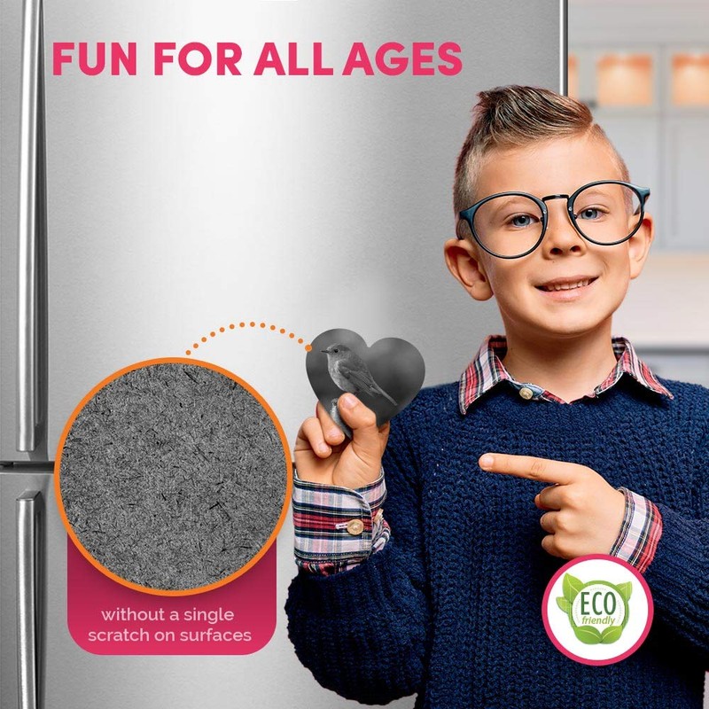 1 x Heart MDF Magnets - Robin Wildlife England 35771