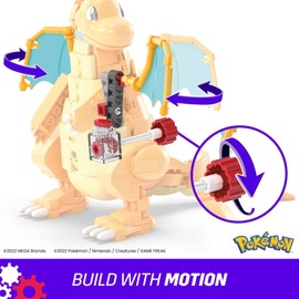 MEGA Pokémon Action Figure Building Toys For Kids, Dragonite With 388 Pieces And Wing Flapping Motion, Age 9+ Years Old Gift Idea