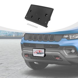 RAZPOY Front License Plate Bracket Holder Mount Frame Compatible with Jeep Compass Accessories 2017-2021