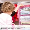 VERONLY Weekly Hanging Closet Organizer for Kids, 6-Shelf Clothes Storage