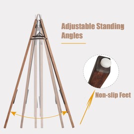 FIREFLOWERY A Frame Chalkboard Sign, Freestanding Menu Board with Heavy-Duty Hinge, Solid Pine Wood Blackboard, Double-Sided Chalk Board for Restaurants, Cafes, Weddings, Party Guide (40" x 25.6")