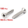 Sourcingmap® M2.9 x 15mm Cross Head Countersunk Self Tapping Screw